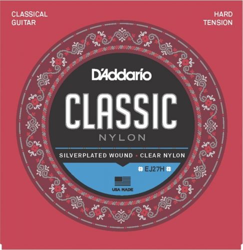 Daddario EJ27H Clear Nylon Hard Tension - klasszikus gitár húrkészlet