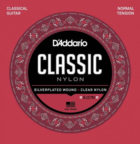 Daddario EJ27N Clear Nylon Normal Tension - klasszikus gitár húrkészlet