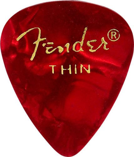 Fender pengető piros (red moto) 351-es, vékony (thin)